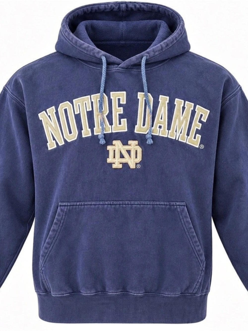 Notre Dame Fighting Irish G-III Sports Mens XL Faded Navy Hoodie Pullover NCAA